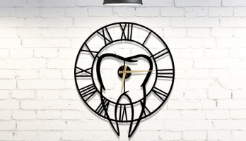 Diş Roma Rakamlı Metal Duvar Saati