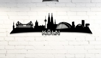 Köln Siliüeti Lazer Kesim Metal Tablo