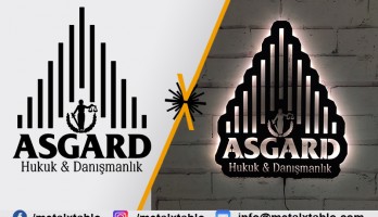 thumb Hukukçulara Özel Logo Ledli Metal Tablo