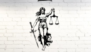 Adaletin Simgesi Lazer Kesim Metal Tablo