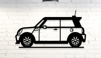 Mini Cooper Araba Metal Tablo