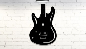 Elektro Gitar Lazer Kesim Metal Tablo