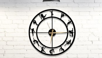 thumb Direk Dansı Pole Metal Duvar Saati