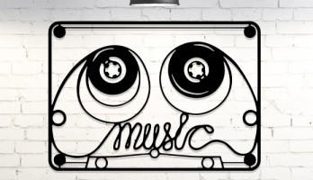 90lar Retro Kaset Lazer Kesim Metal Tablo