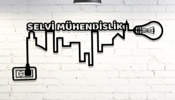 Elektirik Mühendisliği Lazer Kesim Metal Tablo