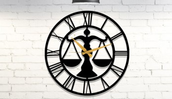 Adalet Terazi Roma Rakamlı Duvar Saati