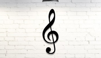 thumb Sol Anahtarı Lazer Kesim Metal Tablo