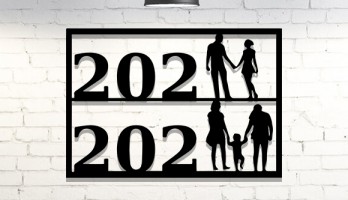 thumb 2022 İki Kişi 2023 Üç Kişi Lazer Kesim Metal Tablo
