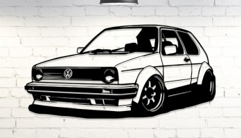 Volkswagen Golf MK2 Metal Tablo