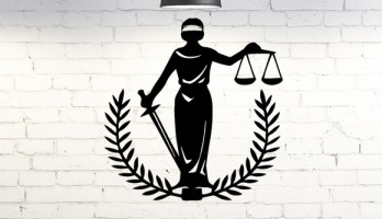 Adalet Tanrısı Themis Heykeli Metal Tablo