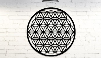 Yaşam Çiçeği Lazer Kesim Metal Tablo