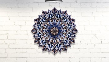 Renkli Mandala Sembolu Metal Tablo