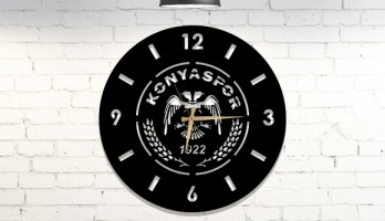 thumb Konyaspor Lazer Kesim Metal Duvar Saati