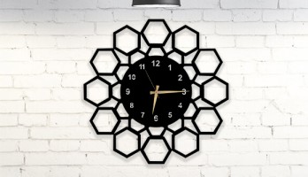 Lazer Kesim Metal Modern Duvar Saati