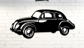 Woswos Araba Lazer Kesim Metal Tablo