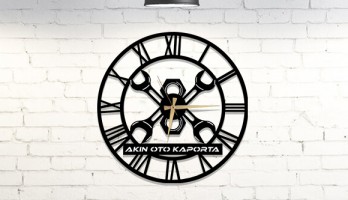 thumb Tamirci Anahtar Somun Lazer Kesim Metal Duvar Saati