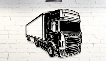 Scania Kamyon Lazer Kesim Metal Tablo