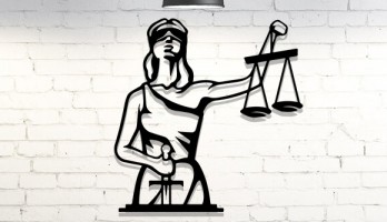 Adalet Sembolü 1 Lazer Kesim Metal Tablo