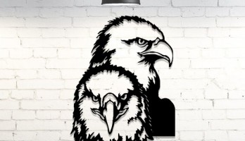 İki Kartal Başı Beşiktaş Metal Tablo