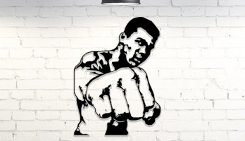 Muhammed Ali Lazer Kesim Metal Tablo