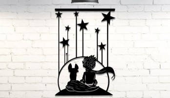 Küçük Prens Lazer Kesim Metal Tablo