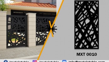 Metal Lazer Kesim Ferforje Bahçe Çiti Duvarı