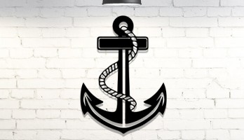 thumb Gemici Çapası Lazer Kesim Metal Tablo