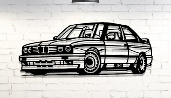Bmw E30 M3 Lazer Kesim Metal Tablo