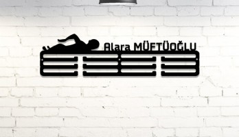 Yüzücüler İçin Lazer Kesim Metal Madalya Askısı