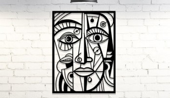 Picasso Tarzı Lazer Kesim Metal Tablo