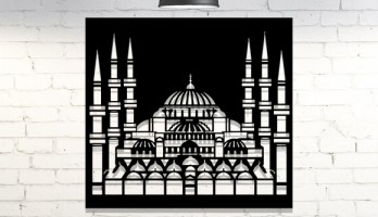 Sultan Ahmet Camii Lazer Kesim Metal Tablo