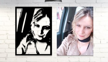 Portre Kişiye Özel Lazer Kesim Metal Tablo