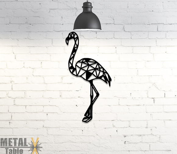 Flamingo Lazer Kesim Metal Tablo
